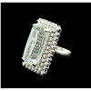 Image 2 : 14KT White Gold 16.49ct Aquamarine and Diamond Ring