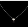 Image 2 : 14KT White Gold 0.28ct Diamond Necklace