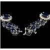 Image 3 : 14KT White Gold 27.50ctw Sapphire and Diamond Bracelet
