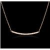 Image 2 : 14KT Rose Gold 0.84ctw Diamond Necklace