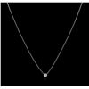 Image 1 : 14KT White Gold 0.50ct Diamond Solitaire Pendant With Chain