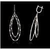 Image 2 : 14KT White Gold 0.70ctw Diamond Earrings