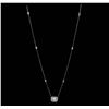 Image 2 : 14KT White Gold GIA Certified 1.70ctw Diamond Necklace
