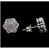 Image 2 : 14KT White Gold 1.57ctw Diamond Earrings