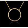 Image 1 : 18KT Yellow Gold 1.00ctw Diamond Pendant With Chain