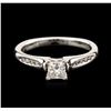 Image 1 : 14KT White Gold 0.66ctw Diamond Ring