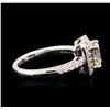 Image 3 : 14KT White Gold EGL USA Certified 1.36ctw Diamond Ring