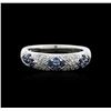 18KT White Gold 0.50ctw Sapphire and Diamond Ring