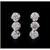 Image 1 : 14KT White Gold 1.27ctw Diamond Earrings