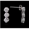 Image 2 : 14KT White Gold 1.27ctw Diamond Earrings