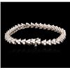 Image 2 : 14KT White Gold 3.87ctw Diamond Tennis Bracelet