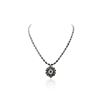Image 1 : 18KT White Gold 59.86ctw Multi Color Sapphire and Diamond Necklace