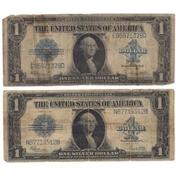 1923 $1 Large Silver Certificate Speelman / White Notes Lot of 2