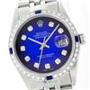 Image 1 : Rolex Stainless Steel Diamond and Sapphire DateJust Men's Watch