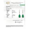 Image 3 : 3.59ctw Emerald and Diamond Earrings - 18KT White Gold