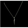 Image 1 : 14KT Two-Tone Gold 0.07ct Diamond Pendant With Chain