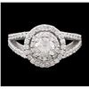 Image 1 : 14KT White Gold 1.12ctw Diamond Ring