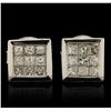 Image 1 : 14KT White Gold 0.69ctw Diamond Earrings