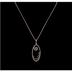 14KT Rose Gold 0.69ctw Diamond Pendant With Chain