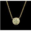 Image 1 : 14KT Yellow Gold 0.42ct Diamond Necklace