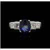 Image 1 : 14KT Two-Tone Gold 2.46ct Sapphire and Diamond Ring