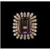 10.91ct Ametrine and Diamond Ring - 14KT Rose Gold