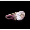 Image 2 : 14KT Yellow Gold 16.58ct Kunzite, Pink Sapphire and Diamond Ring