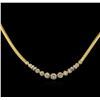 Image 2 : 1.21ctw Diamond Necklace - 14KT Yellow Gold