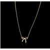 Image 2 : 14KT Rose Gold Bow Necklace