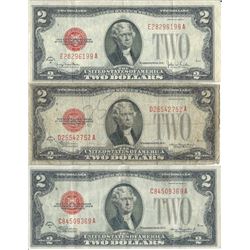 1928 $2 Currency Lot of 6