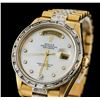 Image 2 : Rolex 18KT Yellow Gold 4.20ctw Diamond DayDate Men's Watch