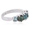 Image 2 : Platinum 1.33ctw Paraiba Tourmaline Ring