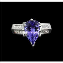 2.75ct Tanzanite and Diamond Ring - Platinum