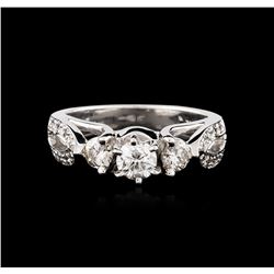 14KT White Gold 0.98ctw Diamond Ring