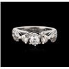 Image 1 : 14KT White Gold 0.98ctw Diamond Ring