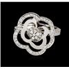 Image 1 : 14KT White Gold 0.35ctw Diamond Ring