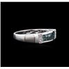 Image 2 : 14KT White Gold 0.56ctw Blue Diamond Ring