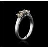 Image 3 : 14KT White Gold 0.75ctw Diamond Ring