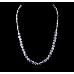 14KT White Gold 15.08ctw Diamond Necklace