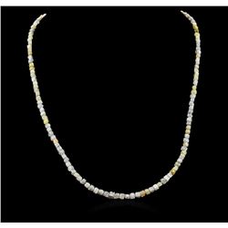 14KT White Gold 52.12ctw Rough Diamond Necklace