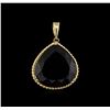 Image 1 : 14KT Yellow Gold 20.60ct Smokey Topaz Pendant