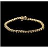 Image 1 : 14KT Yellow Gold 2.25ctw Diamond Tennis Bracelet