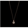 Image 2 : 14KT Rose Gold 1.76ct Tanzanite and Diamond Pendant With Chain