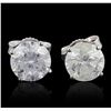 Image 1 : 14KT White Gold 2.37ctw Diamond Stud Earrings
