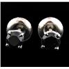 Image 1 : 14KT White Gold 0.50ctw Black Diamond Earrings