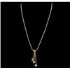Image 2 : 14KT Yellow Gold 0.25ctw Diamond Necklace