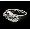 Image 2 : 14KT White Gold 0.20ctw Diamond Ring