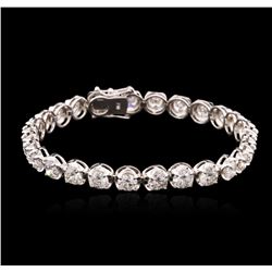 18KT White Gold 10.64ctw Diamond Tennis Bracelet