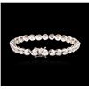 Image 2 : 18KT White Gold 10.64ctw Diamond Tennis Bracelet