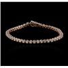 Image 1 : 14KT Rose Gold 1.78ctw Diamond Tennis Bracelet